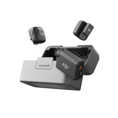 Imagem de Microfone Lapela Dji Mic Mini Usb-c 2 Tx + 1 Rx + Charging Case Wireless Para Smartphone - Preto