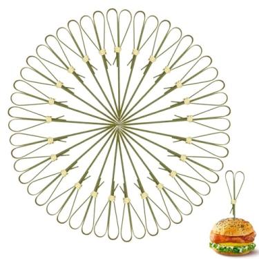 Imagem de 1000 palitos de coquetel em forma de coração, palitos chiques, bebidas, frutas, 12 cm de comprimento, palitos de comida de madeira, acessórios para tabuleiros de charcutaria, espetos decorativos de