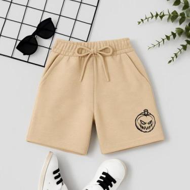 Imagem de Short Masculino Infantil Estampa Abóbora Halloween 112 Modinha Streetw