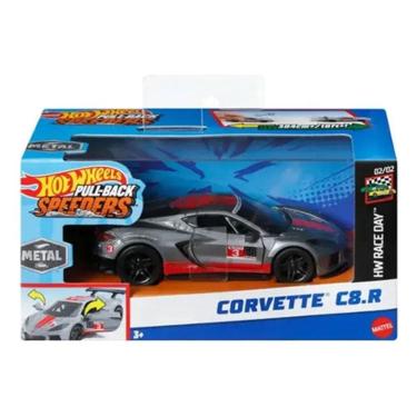 Imagem de Hot Wheels Carro Pullback Corvette C8.R - Mattel