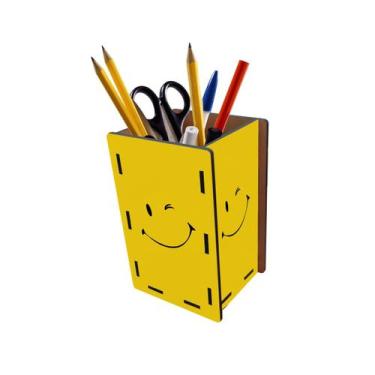 Imagem de Porta Lápis e Canetas Sorriso Amarelo - PoloCat Acessórios