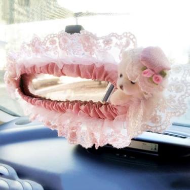 Imagem de Capa de espelho retrovisor de carro, protetor de espelho retrovisor automotivo elástico de pelúcia, protetor retrovisor automotivo, decoração automotiva para mulheres e meninas (14)
