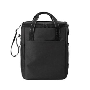 Imagem de Bolsa Térmica Porta Vinho Wine Bag Para Bebidas 6 Garrafas Taças Com Alça (PRETO)