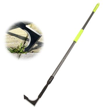 Imagem de KLDOLLAR Removedor de rachaduras, ferramenta de remoção de fendas de cabo longo de 127 cm com aderência de espuma macia, ferramenta extrator de ervas daninhas de aço inoxidável, ferramenta eficiente