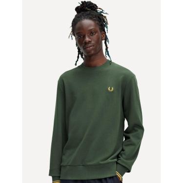 Imagem de Moletom Fred Perry Masculino Crewneck Laurel Verde-Masculino