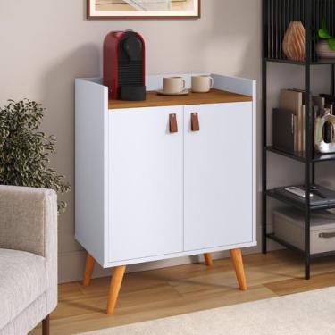 Imagem de Aparador buffet 2 Portas cantinho do café Luane Pés Palito madeira e p