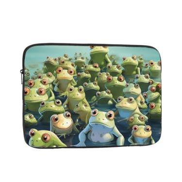 Imagem de Capa para laptop com muitos sapos, bolsa para laptop, capa protetora para notebook de 13 polegadas