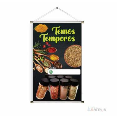 Imagem de Banner pronto Temperos BA 613 medida 45x70 cm arte Pronta