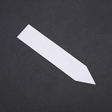 Imagem de 100 Etiquetas Plásticas do Jardim do Berçário do Marcador das Etiquetas da Semente da Planta Dos Pces para a Identificação da Planta (Branco)