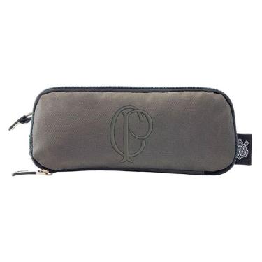 Imagem de Estojo Escolar Infantil Duplo Corinthians 14040 Cinza - Xeryus