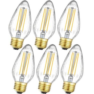 Imagem de Lâmpada LED Leools E26 Vintage Edison 8W 3000K 800lm 120V, pacote com 