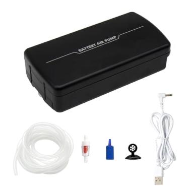 Imagem de YQMIGU Aerador pequeno para balde de isca, bomba de ar ajustável por USB para peixes 19GPH-35GPH, aerador de balde de minnow portátil, voz silenciosa, adequado para entusiastas de pesca (sem isqueiro