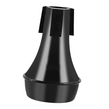 Imagem de menolana Surdina para trompete inferior, prática, conveniente, clássica, fácil de usar, acessórios, profissional, leve, reta, para trompete, Preto