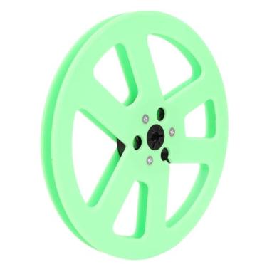 Imagem de Serounder Rolo de Recolhimento Vazio de 1/4 de polegada, 6 Furos, Flange NAB de Áudio Universal Aberto, ABS, Peça de Reposição para Máquina de Recolhimento de Som Vazio, Cubo Pequeno para (Verde)