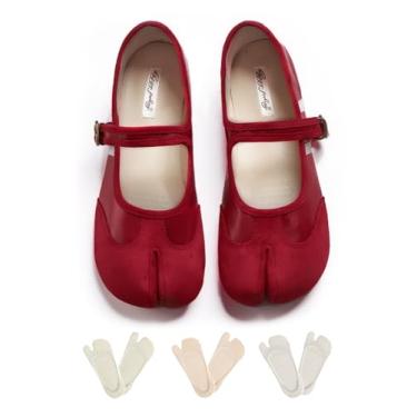 Imagem de Tabi Shoes Sapatilha feminina Mary Janes Ballet – Bico baixo ortopédico bonito casual confortável caminhada leve feminino sólido combina com tudo para uso diário, praia, viagem, atletismo, ficar em pé