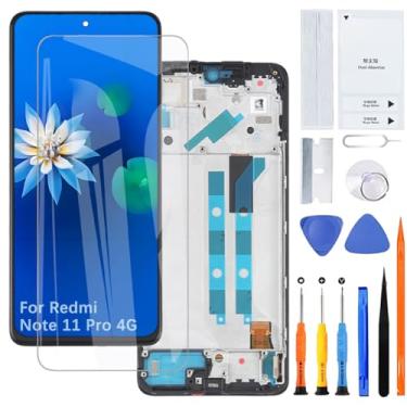 Imagem de Tela de exibição para Xiaomi Redmi Note 11 Pro 4G TFT 2201116TG 2201116TI Kit de montagem de tela LCD com moldura