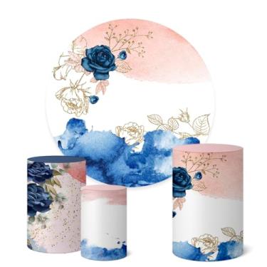 Imagem de Trio Capas Cilindro + Painel Redondo 1,50m Flores (Flores K1FLS053)