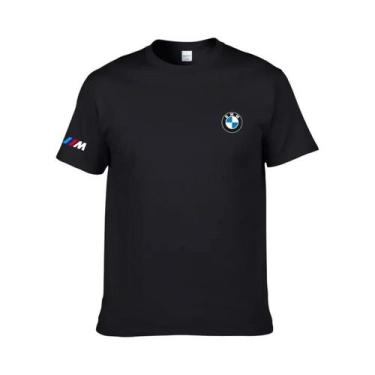 Imagem de Camiseta Unissex De Algodão BMW Verão Clássico Logotipo Estampado Moda