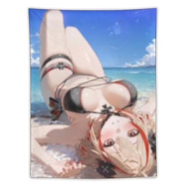 Imagem de LIEGBMEU Tapeçaria Sexy Hot Anime Girl 152.4 cmx203.2 cm Wall Quilt Art Whimsical Tapestry DecorationAF326