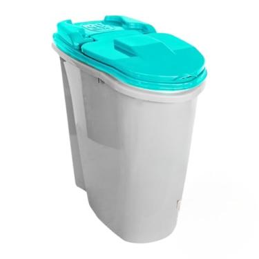 Imagem de Pote Porta Ração e Grãos Dispenser 40 Litros 18 Kg Vedação Completa + Pá Dosadora (AZUL 40 LITROS - 18 kg)