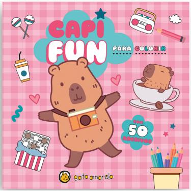 Imagem de Capi Cute Para Colorir: Capivara Para Colorir Com 50 Adesivos