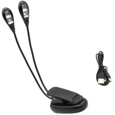 Imagem de Luminaria estante partitura luz led dupla LEP30 - ART GUITARS