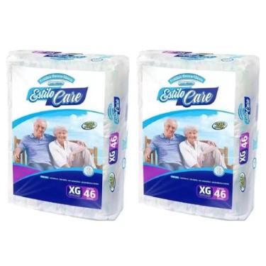 Imagem de Kit Fraldas Geriatricas Descartáveis Estilo Care Tamanho XG - 92 Unida