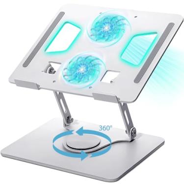 Imagem de Suporte para Notebook e Tablet de Mesa Com Rotação - Base e Apoio para Notebook - Branco