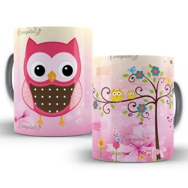 Imagem de Caneca Personalizada Coruja Professora Presente Natal Corujinha Xicara Café Louça