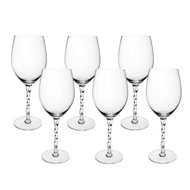 Imagem de Jogo De Taças Copa E Cia 6 Peças Twister Vinho-água 600 Ml