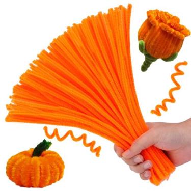 Imagem de Limpadores de cachimbo Hssugi 100PCS Christmas Craft Supplies Golden