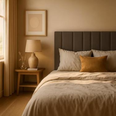 Imagem de Cabeceiras Estofada Modular Cama Casal King e Super King Painel 2,00mX60cm Módulos Adesivos (Cinza)