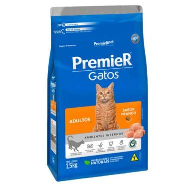 Imagem de Ração Premier Gatos Adultos Sabor Frango 1,5kg