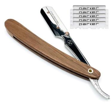 Imagem de Cabo profissional de madeira de nogueira Shavette Razor Parker SRDW - 