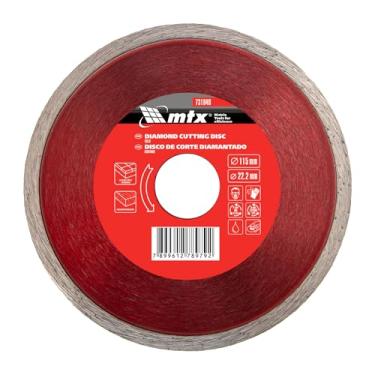 Imagem de MTX Disco de Corte Diamantado Premium Liso 115 x 2,0 x 22,2 mm – Corte Contínuo em Cerâmica e Pedra, Uso Profissional