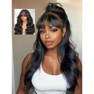 Imagem de Julia Hair Peruca frontal de renda sem cola, 13 x 4 HD, pré tudo, cabelo humano, fofo, natural, onda solta, cortina, franja, pré arrancada, invisível, nós, descoloridos, pré-cortada, peruca frontal de