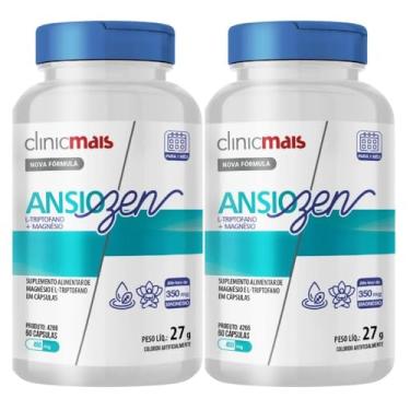 Imagem de KIT 2X AnsioZEN (Magnésio + L-Triptofano) 60 cápsulas - Clinicmais