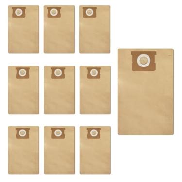 Imagem de Pacote com 10 sacos para coletores de pó a vácuo DXVA19-4101, compatível com aspirador de pó DEWALT 6-10 galões, bolsa de filtro de coleta de poeira para DXV06P DXV09P DXV09PA DXV10P DXV10PL DXV10S