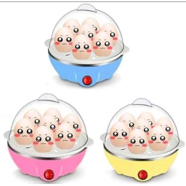 Imagem de Cozedor Elétrico de Ovos 110 220 V 2- Panela a Vapor para Cozimento Rápido e Saudável vapor portátil legumes aleatórias cores
