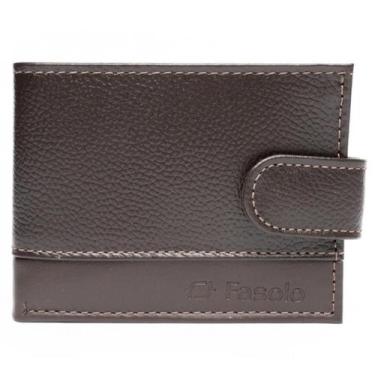Imagem de Carteira Fasolo Couro Masculina K868 - Marrom