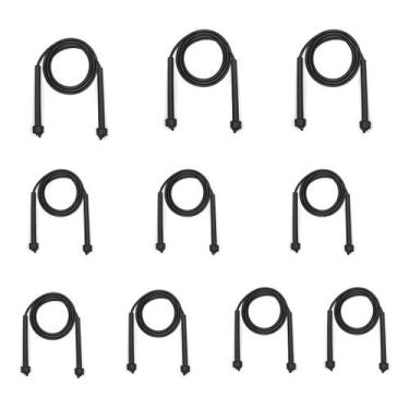 Imagem de Kit 10 cordas de pular Em Pvc Saltos Com Velocidade Treino alta perfom