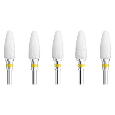 Imagem de 5 peças de cerâmica para arte de unhas, cortador rotativo, aparelho de limpeza para manicure, acessórios de máquina de trituração de unhas, ferramenta de gel de unha