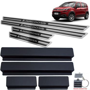 Imagem de Soleira Alto Relevo Em Inox Aircross 2017 A 2020 Preto