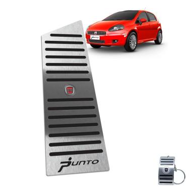 Imagem de Descanso De Pé Aço Inox Fiat Punto 2007 A 2012 Preto