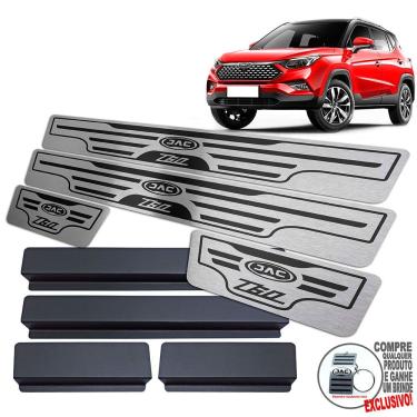 Imagem de Soleira De Porta Em Aço Inox Jac T60 Preto Baixo Relevo