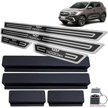 Imagem de Soleira de Porta Chery Tiggo 5X 2019 2020 Preto Alto Relevo