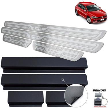 Imagem de Soleiras Gravação em Prata Auto Relevo Polo Sense Aço inox