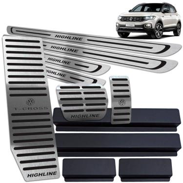 Imagem de Descanso + Soleiras + Pedaleiras T-Cross Highline Preto BR