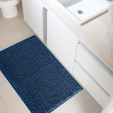 Imagem de Tapete Banheiro 40x60 Antiderrapante Bolinha Microfibra Macarrão