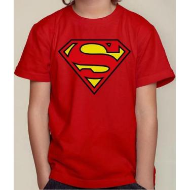 Imagem de Camiseta Camisa Infantil Juvenil Menina Menino Super mann Super Hom em